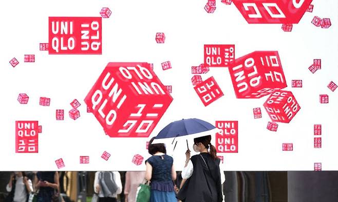 일본 도쿄 긴자에 있는 유니클로 매장. AFP연합뉴스