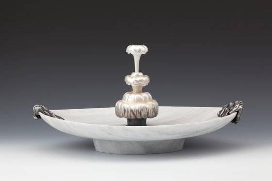 유리지, 십장생과의 여행-수 수, 2007, 은, 여산, 석회석, 47.8x23.8x29.5cm[사진 서울공예박물관]