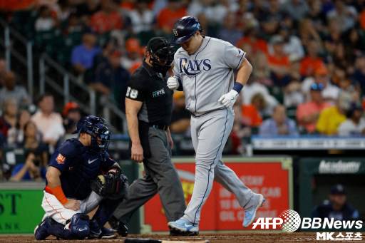 최지만은 이날 2안타 1득점 기록했다. 사진(美 휴스턴)=ⓒAFPBBNews = News1