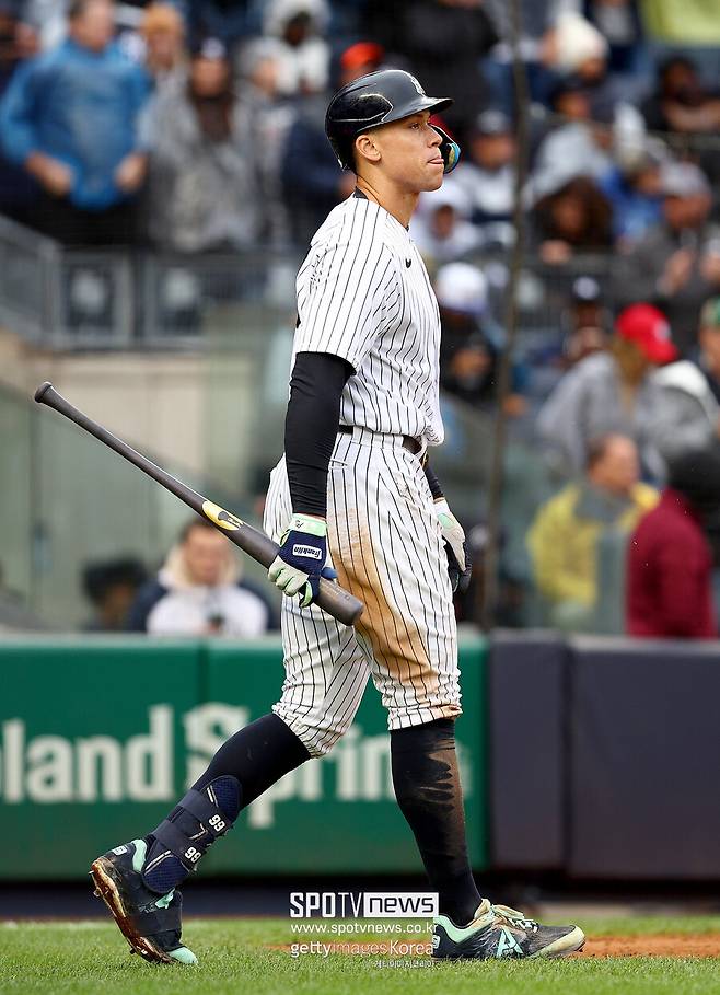 ▲ 상대 투수들의 집요한 유인구 승부에 고전 중인 애런 저지