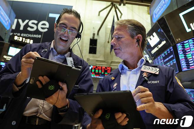 미증시 트레이더들. ⓒ 로이터=뉴스1