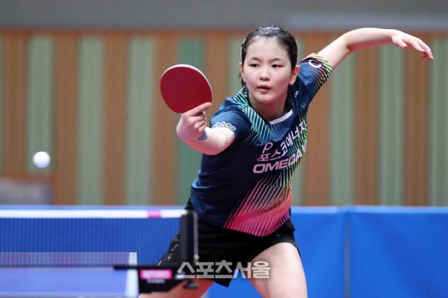 탁구 여자대표팀 막내 김나영. 대한탁구협회