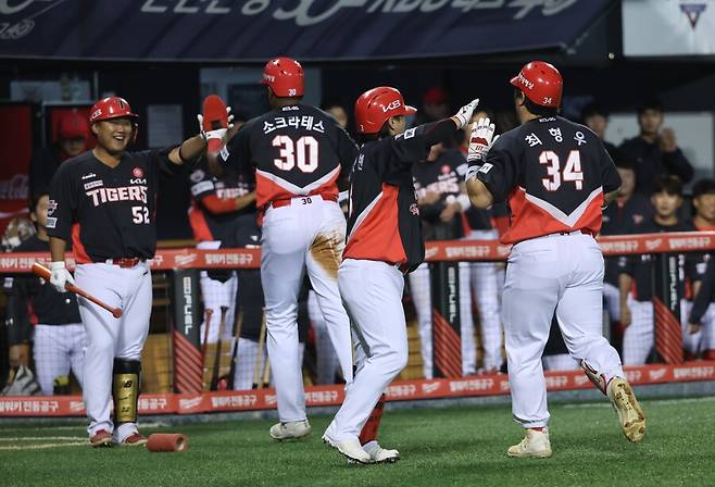▲ 초반부터 활발한 공격력을 선보이며 완승을 거둔 KIA ⓒ연합뉴스