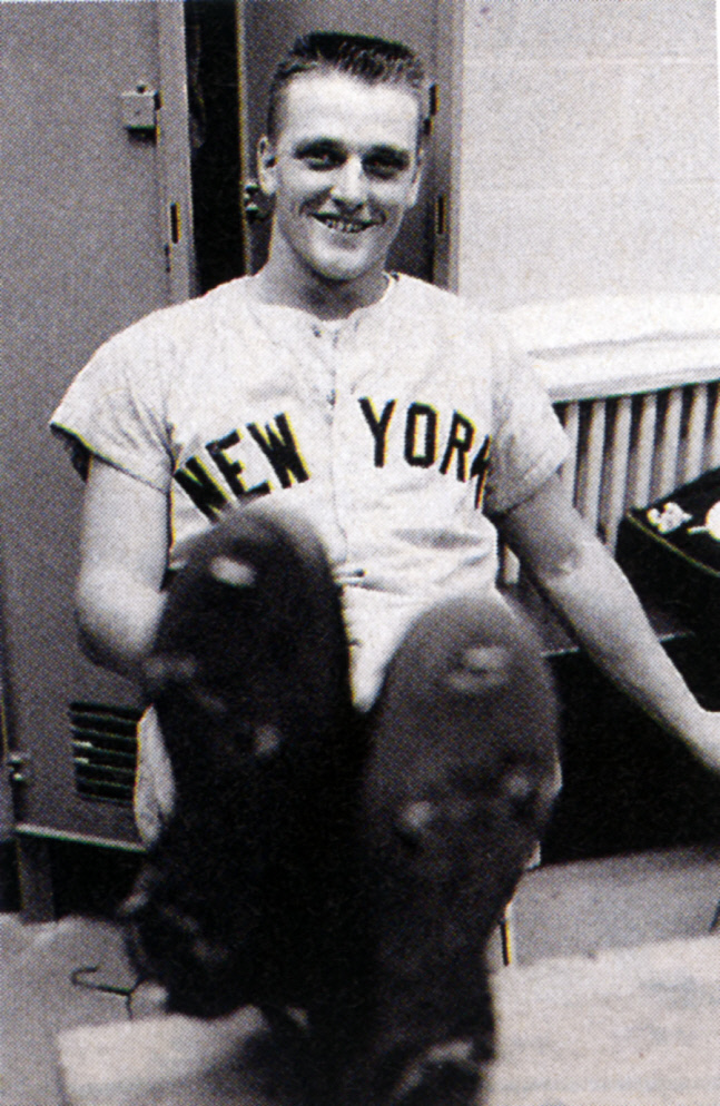 1961년 베이스 루스의 시즌 최다 60개를 경신해 61개를 작성한 뉴욕 양키스 로저 매리스.