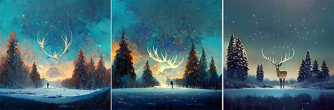 미드저니로 만든 이미지를 재가공 혹은 고도화한 결과물들. 출처=IT동아