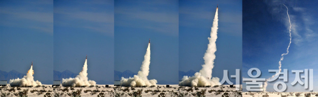 패트리엇 미사일(PAC 3) 시험 발사 장면. 사진 제공=록히드마틴