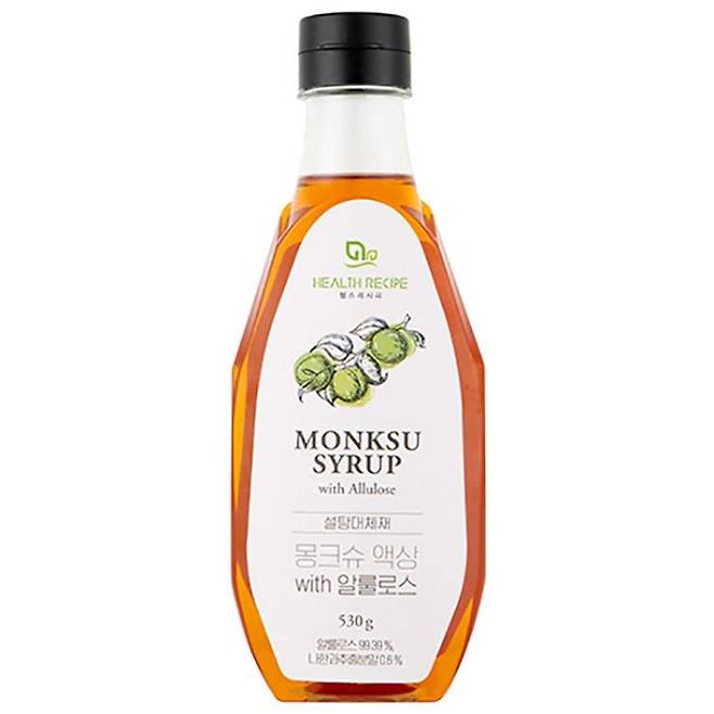 헬스레시피 몽크슈 액상 with 알룰로스 ? 알룰로스와 나한과 추출물을 소량 섞어 더욱 안정적인 단맛을 내는 제품.