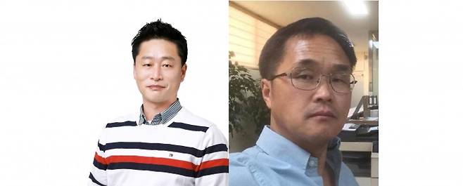 안정열(왼쪽) SK하이닉스 테크니션리더와 김용하(오른쪽) 천일 부장. 과학기술정보통신부 제공