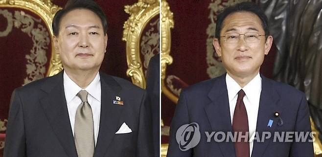 윤석열 대통령과 기시다 일본 총리 윤석열 대통령과 기시다 일본 총리