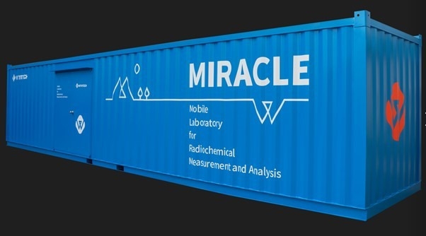 [대전=뉴시스] 현장서 신속한 핵종분리와 방사능 측정이 가능한 위드텍의 이동식 실험실(MIRACLE). *재판매 및 DB 금지