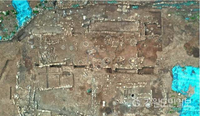 ▲ 동해시 삼화동 원삼화사지 고려시대 건물지 2호 전경.