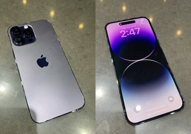 프로맥스는 아이폰14 시리즈 가운데 최상위 모델이다. (사진=최수진 기자)