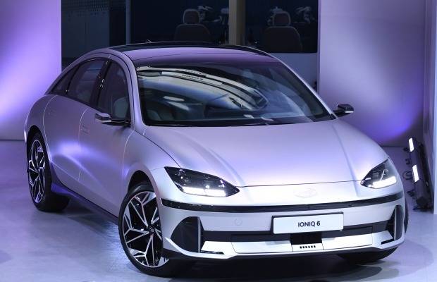 지난 7월 14일 열린 '2022 부산국제모터쇼'에서 현대차의 전기차 아이오닉6가 공개됐다./사진=최혁 한경닷컴 기자 chokob@hankyung.com