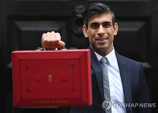 영국 재무장관 시절 리시 수낵 [EPA 연합뉴스 자료사진. 재판매 및 DB 금지]