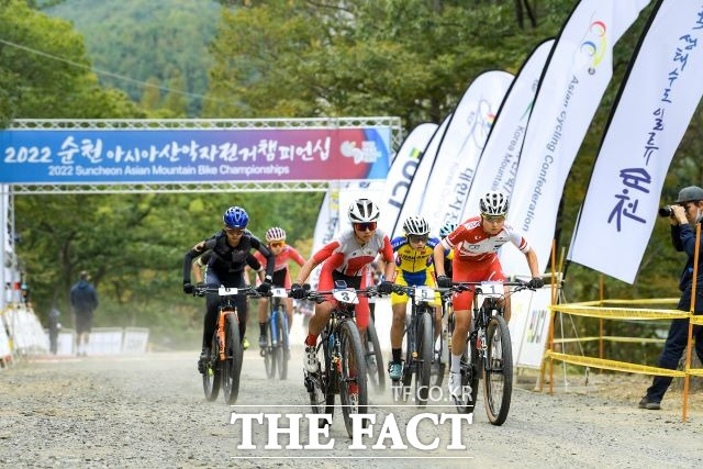 ‘2022 순천 아시아 산악자전거 챔피언십’이 지난 19일부터 23일까지 5일간 순천 용계산 MTB 경기장에서 펼쳐졌다. 우리나라 대표팀이 종합 3위를 차지하며 막을 내렸다. /순천시 제공