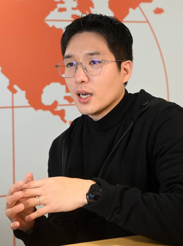 임재원 고피자 대표가 24일 서울 마포구 고피자 본사에서 서울경제와 인터뷰를 하고 있다. 성형주 기자