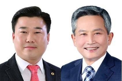 왼쪽부터 노병국 지곡농협 조합장, 박종호 함양산청축협 조합장