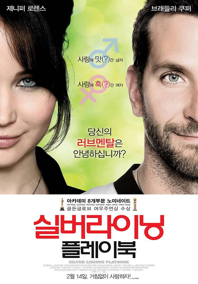 영화 '실버라이닝 플레이북' 포스터.[사진 제공=나이너스 엔터테인먼트]