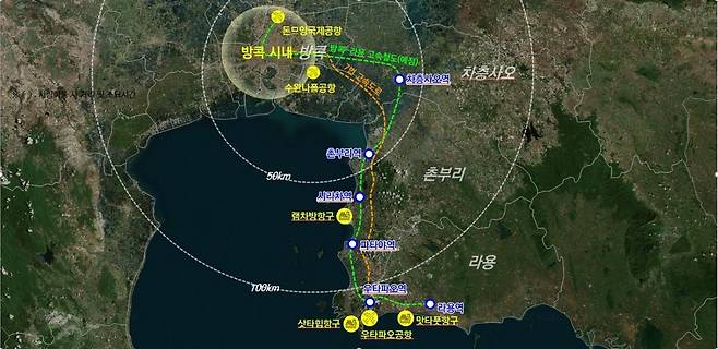 태국 동부경제회랑 경제특구 위치도 [LH 제공. 재판매 및 DB 금지]