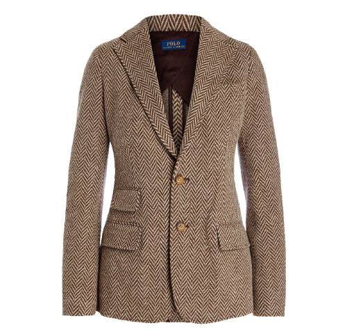 헤링본 더블 니트 자카드 블레이저. 69만9000원 랄프로렌.