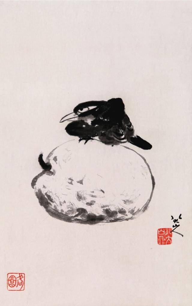 참외와 새, 1694년. 일본 교토의 센오쿠하쿠코칸 미술관 소장