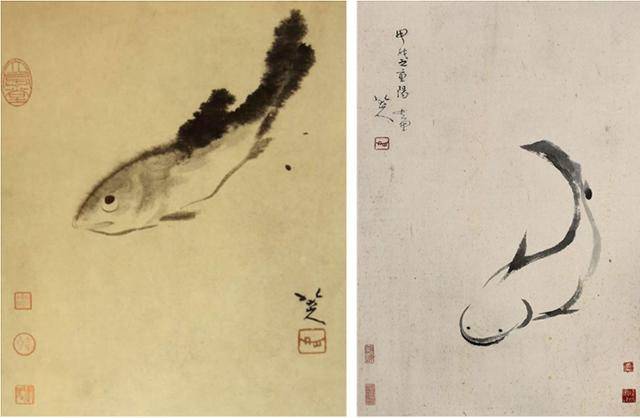 '섭사책'의 물고기들 (부분도), 1694년. 미국 워싱턴 스미소니언 박물관 소장