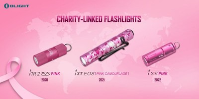 Olight flashlights for breast cancer awareness month campaigns (PRNewsfoto/OLIGHT E-COMMERCE TECHNOLOGY CO., LTD)