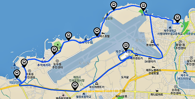 제주공항 주변 관광지 순환노선