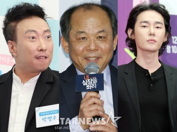 개그맨 박명수, 배우 김기천, 작가 허지웅 /사진=스타뉴스