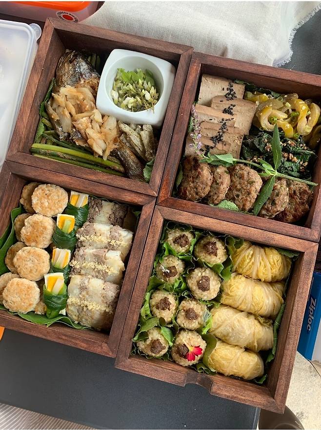 다양한 식재료를 활용한 한식 도시락. 김민지 제공