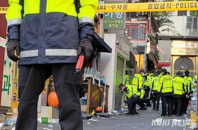 지난달 30일 오전 이태원 참사 발생 현장.   사진=최은희 기자