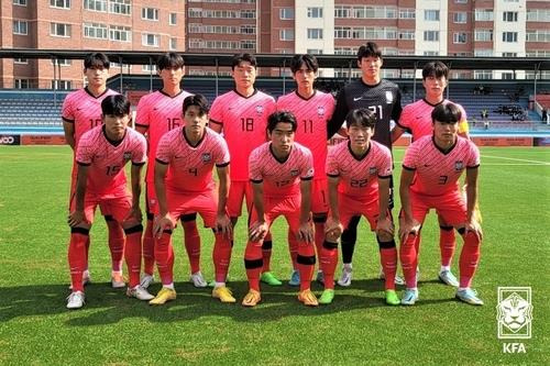 9월 열린 AFC U-20 아시안컵 예선 경기 때의 한국 대표팀. [대한축구협회 제공. 재판매 및 DB 금지]