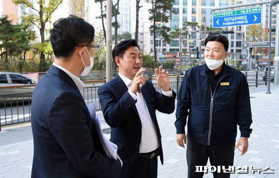 김동근 의정부시장 1일 남양주시 다산동 소재 지식산업센터 방문. 사진제공=의정부시