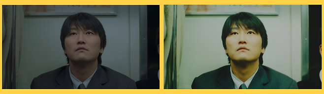 "반칙왕"의 오리지널 네거티브 필름(왼쪽)과 상영용 프린트 필름(오른쪽) (자료:영상자료원)