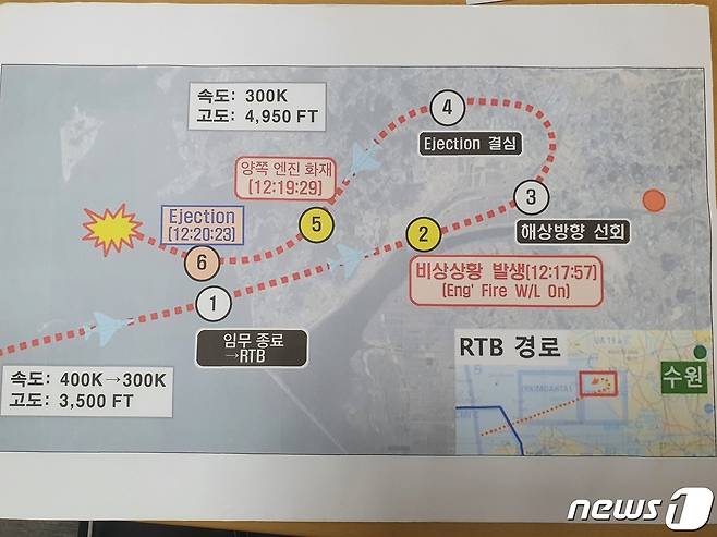 지난 8월12일 발생한 공군 F-4E '팬텀' 전투기 추락 사고 관련 군의 설명자료. 2022.11.9/뉴스1 ⓒ News1 박응진 기자