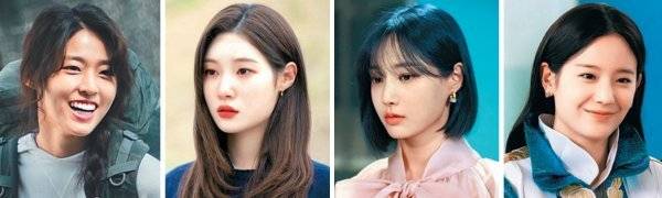 설현·정채연·장규리·연우(왼쪽부터).
