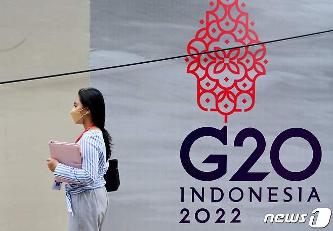 인도네시아 발리에서 열리는 주요 20개국(G20) 회의 관련 현수막/ 자료사진 ⓒ AFP=뉴스1