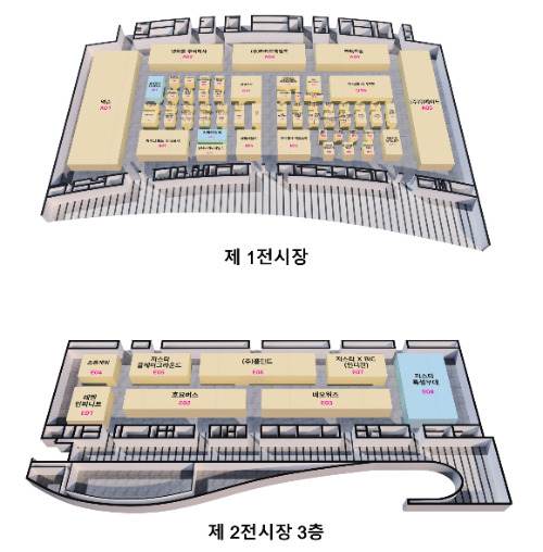 국내 게임사들은 이번 행사에서 모바일 기반의 게임 외에도 PC, 콘솔 플랫폼 기반 게임들을 선보일 예정이다. 지스타 BTC관 부스 배치도 /사진=지스타조직위원회