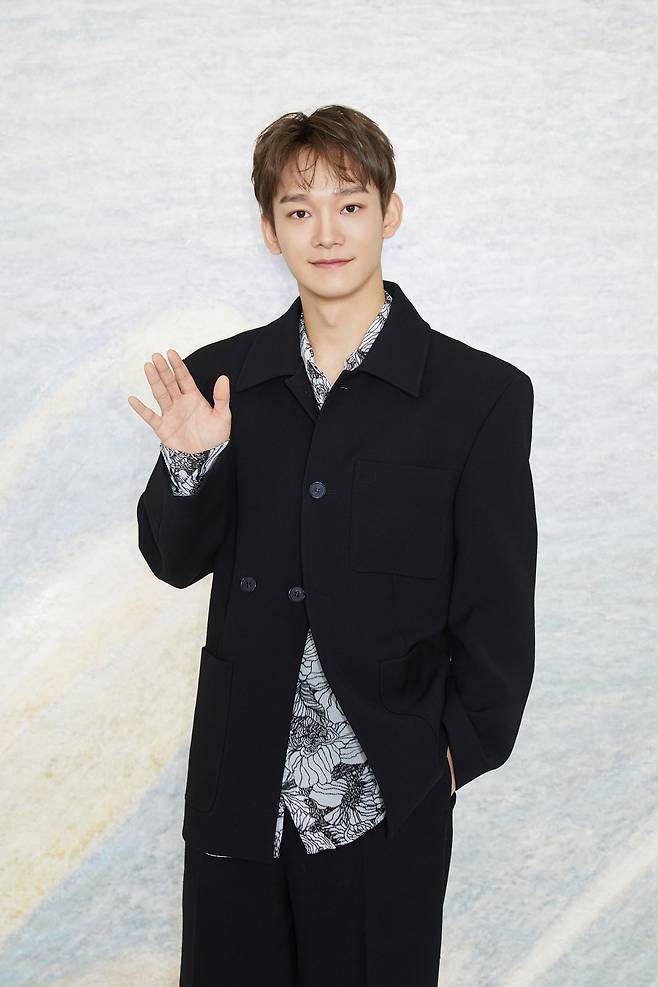 Chen of Exo poses during an online press conference held for his third EP, “Last Scene,” on Monday. (SM Entertainment)