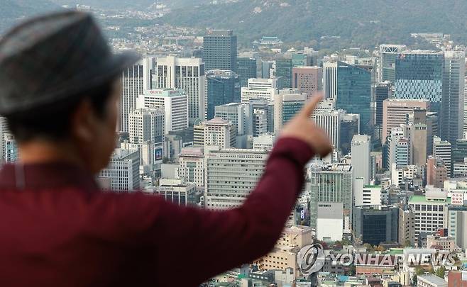 서울 도심의 주요 기업 건물들 [연합뉴스 자료사진]