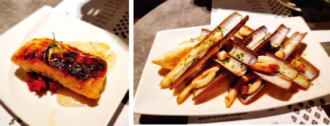 비니투스의 꿀대구와 맛조개 타파스. [구희언 기자]