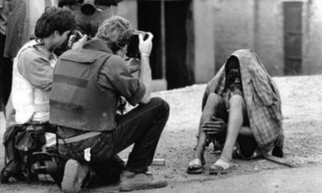 영국의 자선단체인 ‘재난비상위원회’가 1980년대 초 에티오피아 대기근 구호자금을 모금하기 위해 사용한 이미지.