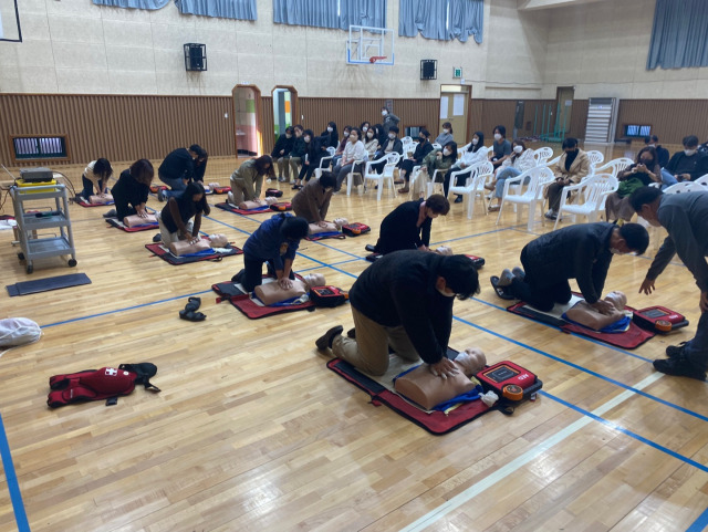 ▲광주학생해양 수련원 2022년 하반기 교작원대상 심폐소생교육ⓒ 광주시