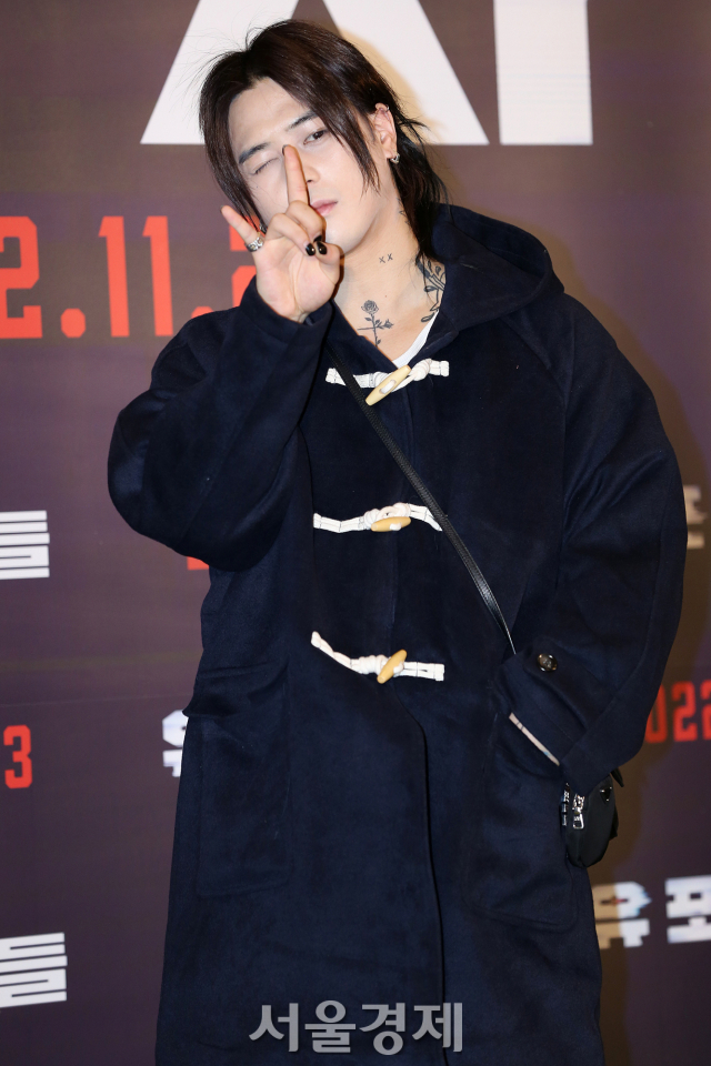 댄서 백진이 21일 오후 서울 용산구 CGV용산아이파크몰에서 열린 영화 '유포자들'(감독 홍석구) VIP 시사회에서 포즈를 취하고 있다. / 사진=김규빈 기자