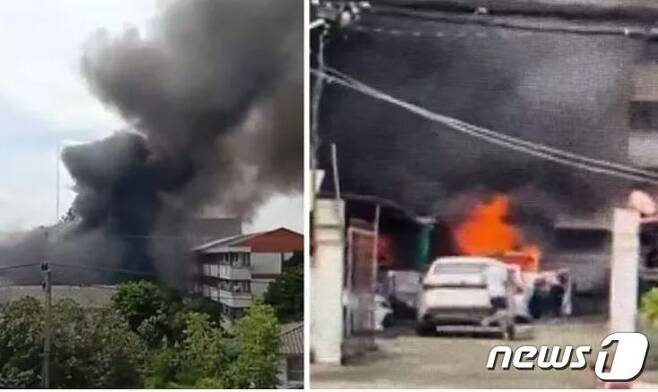 태국 남부의 나라티왓주(州) 경찰 관사 내에서 차량 폭탄이 터져 최소 1명이 숨졌다.(트위터 갈무리)