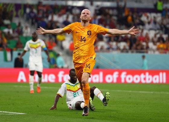 세네갈전 결승골을 터뜨린 네덜란드 데이비 클라센. 로이터=연합뉴스