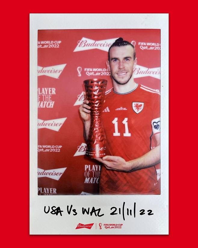웨일스-미국전 플레이어 오브 더 매치에 뽑힌 베일 [FIFA 월드컵 트위터 캡처. 재판매 및 DB금지]