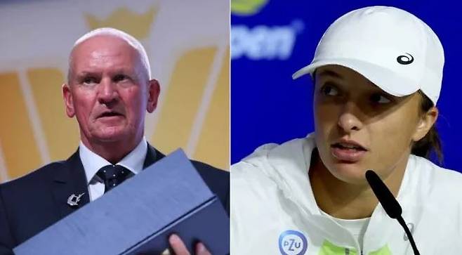 폴란드 테니스 협회장 스크르지프친스키(왼쪽)