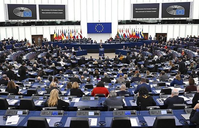 22일 프랑스 스트라스부르에서 유럽의회 총회가 열리고 있다. AFP 연합뉴스