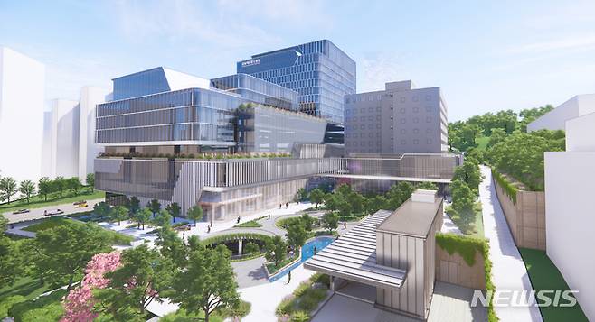[서울=뉴시스]강남세브란스 새 병원 조감도. (사진= 강남세브란스병원 제공) 2022.11.23
